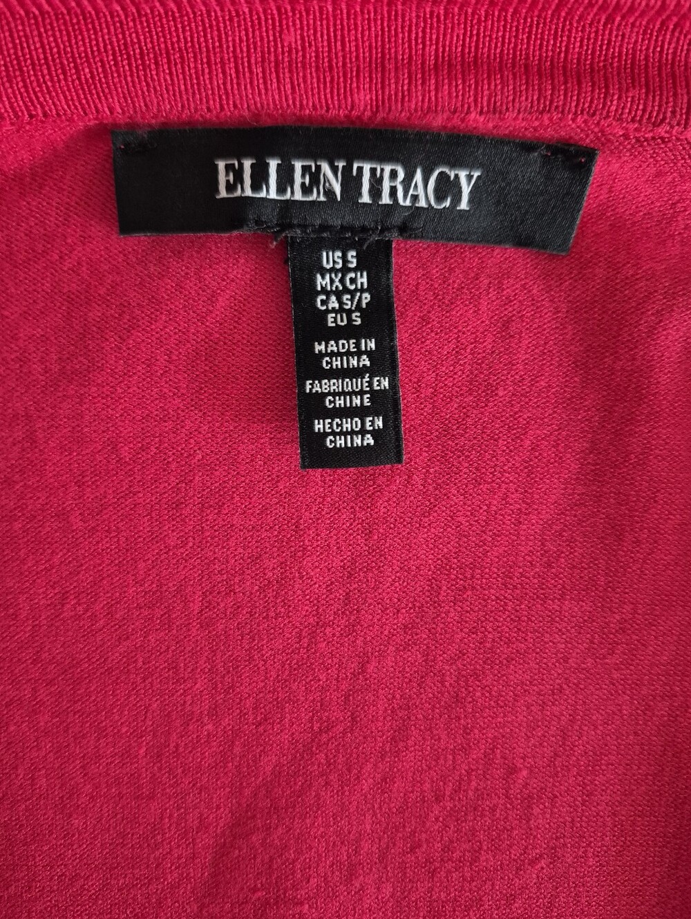 Ellen Tracy Women's Fuschia Cardigan SIZE S - Picture 3 of 10